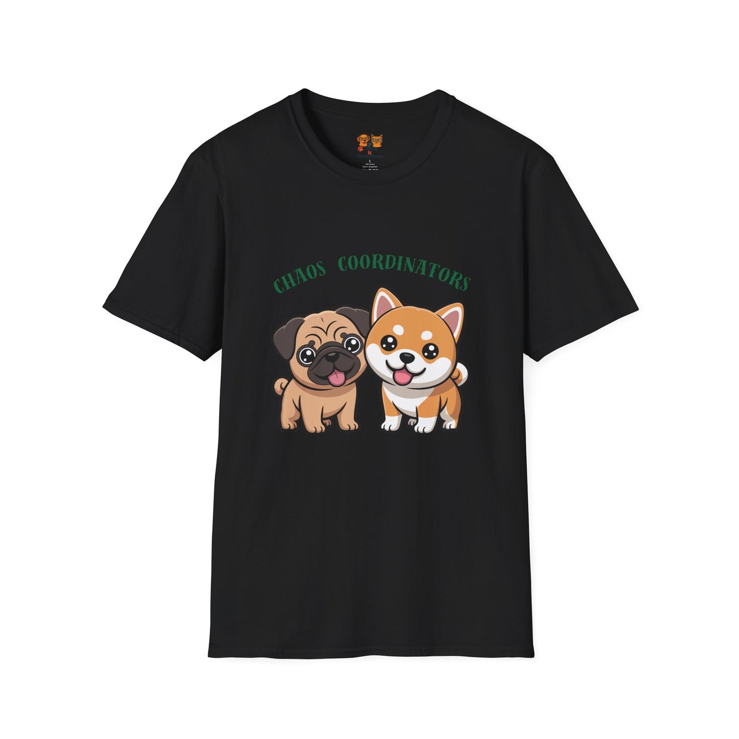 Chaos Coordinators T-Shirt — Cute Pug & Shiba Inu Dog Tee