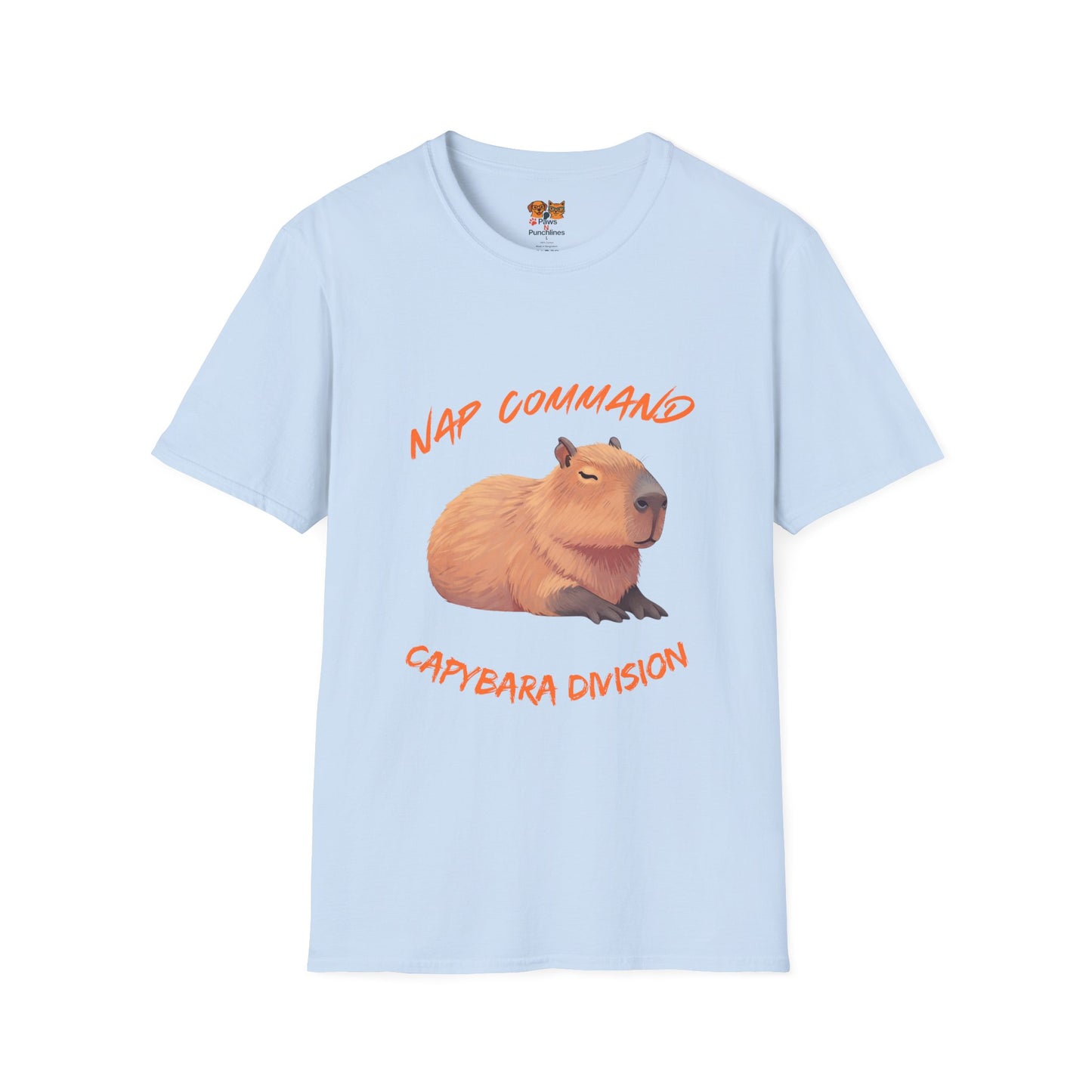 Nap Command Capybara T-Shirt — "Capybara Division" Cute Animal Nap Tee