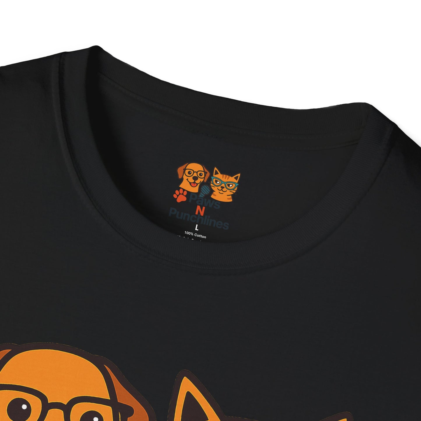 Paws N Punchlines T‑Shirt — Funny Dog & Cat Podcast Tee