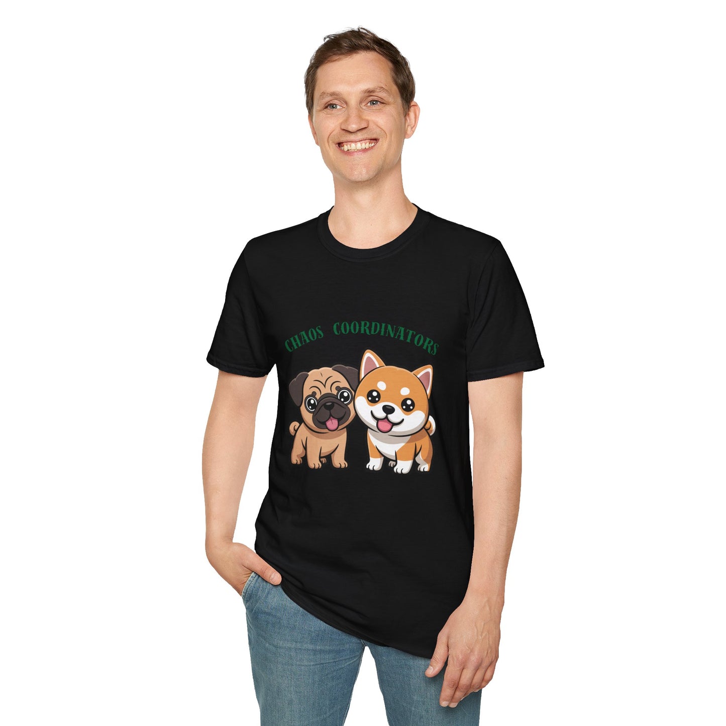 Chaos Coordinators T-Shirt — Cute Pug & Shiba Inu Dog Tee