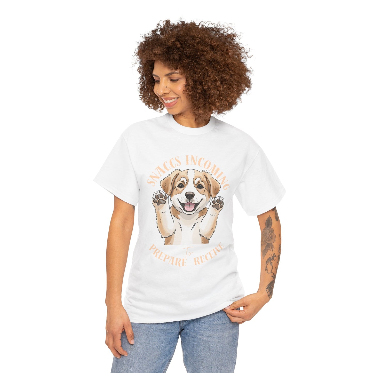 Corgi Puppy Pawprints T‑Shirt — Happy 'Mooorning' Dog Lover Tee