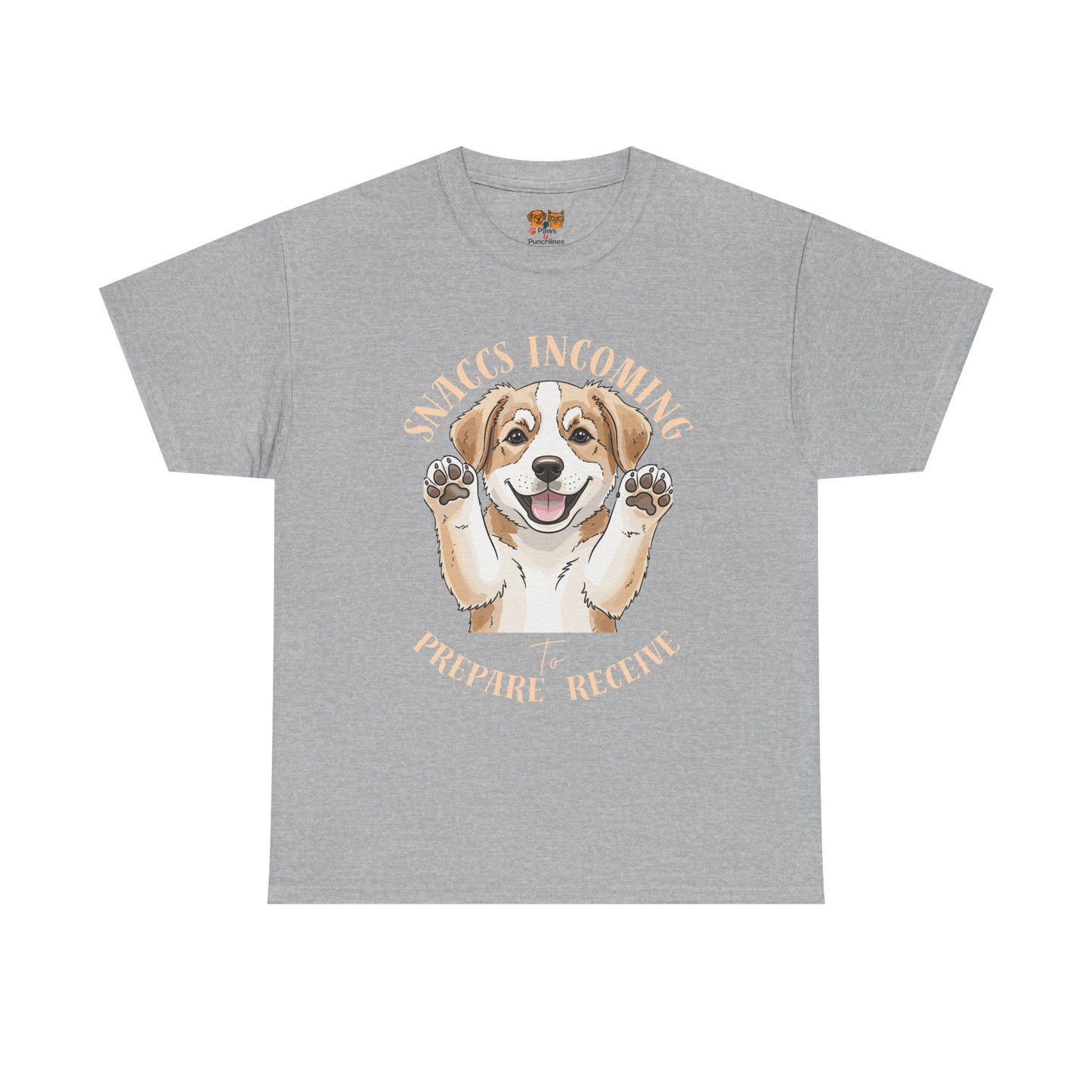 Corgi Puppy Pawprints T‑Shirt — Happy 'Mooorning' Dog Lover Tee