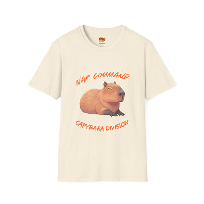 Nap Command Capybara T-Shirt — "Capybara Division" Cute Animal Nap Tee