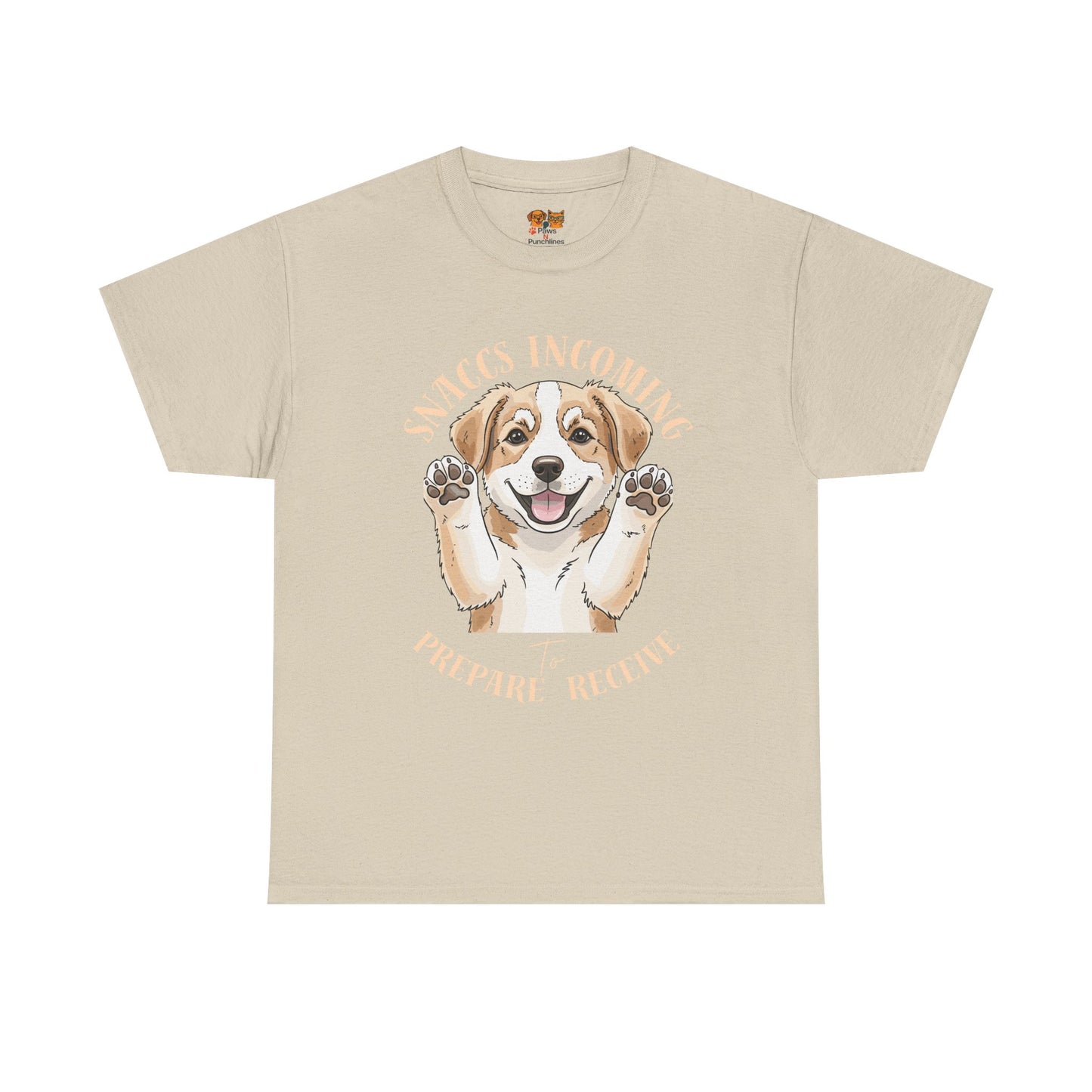 Corgi Puppy Pawprints T‑Shirt — Happy 'Mooorning' Dog Lover Tee