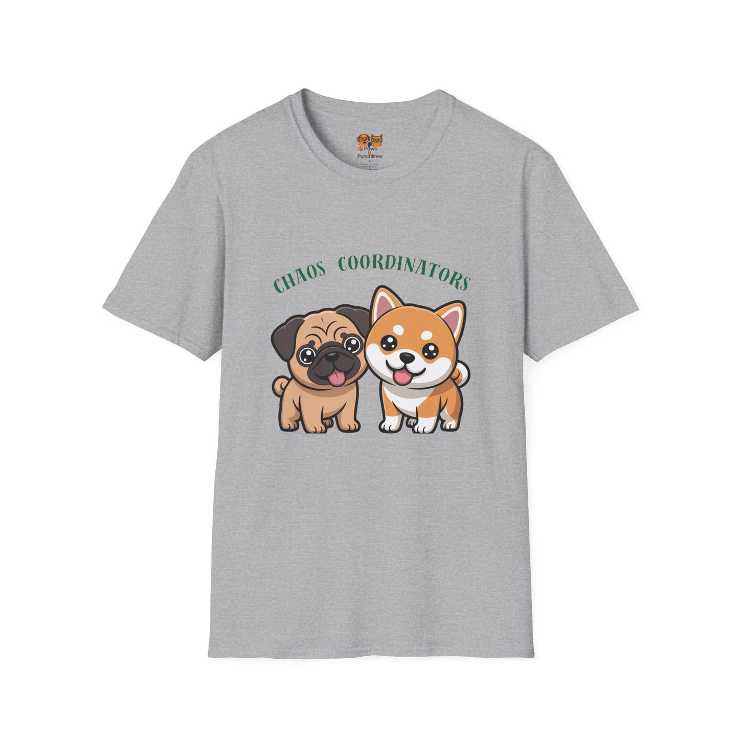 Chaos Coordinators T-Shirt — Cute Pug & Shiba Inu Dog Tee