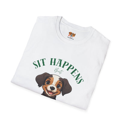 “Shit Happens I’m Cute” Puppy Graphic T-Shirt