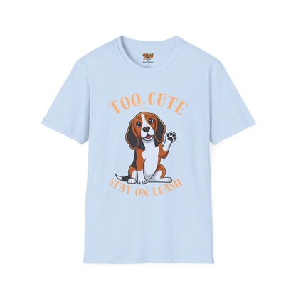 Too Cute Stay On Leash Beagle T-Shirt — Cute Dog Lover Tee