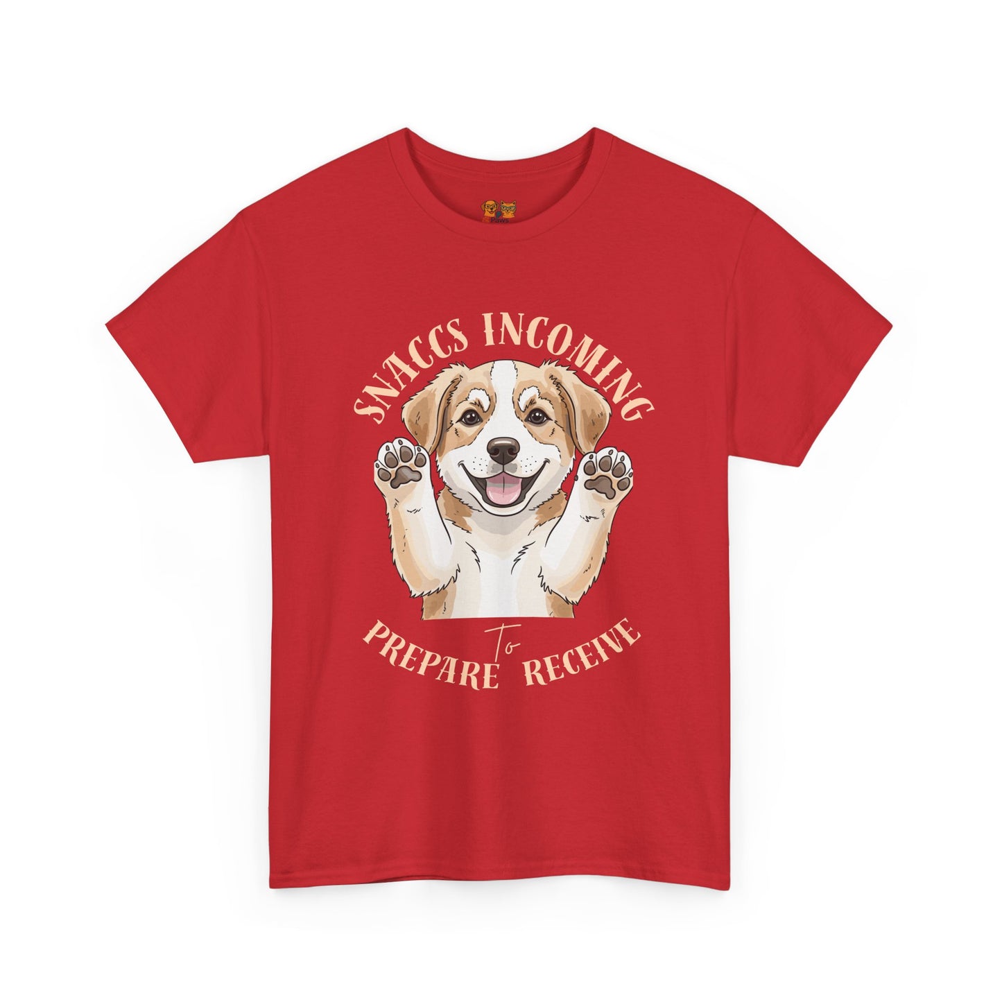 Corgi Puppy Pawprints T‑Shirt — Happy 'Mooorning' Dog Lover Tee
