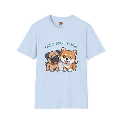 Chaos Coordinators T-Shirt — Cute Pug & Shiba Inu Dog Tee