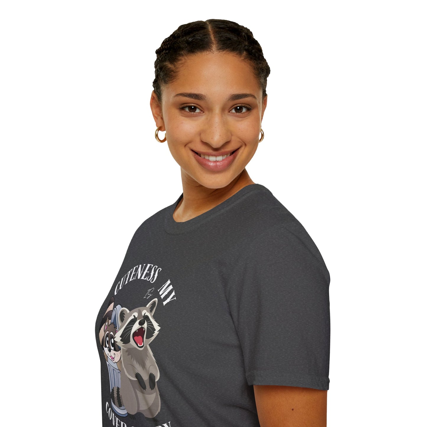 Cuteness Is My Cover Story Tee — Funny Raccoon & Trash Panda Graphic T-Shirt