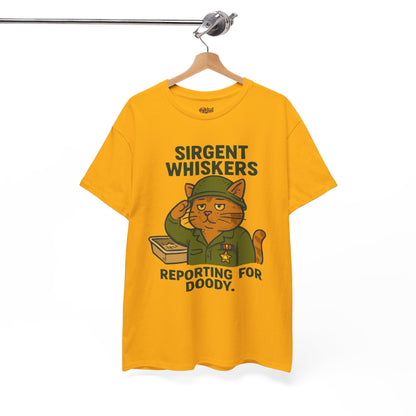 Sirgent Whiskers 'Reporting for Doody' Cat Tee