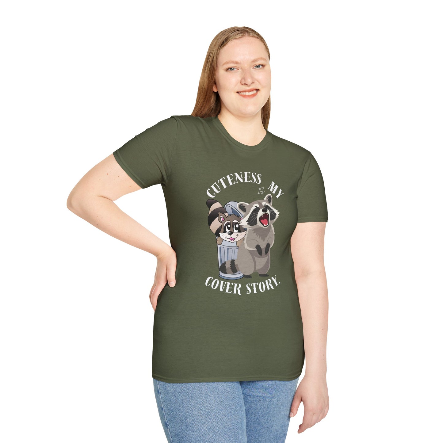 Cuteness Is My Cover Story Tee — Funny Raccoon & Trash Panda Graphic T-Shirt