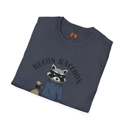 Recon Raccoon T-Shirt — "Loot Secured" Cute Thief Raccoon Graphic Tee