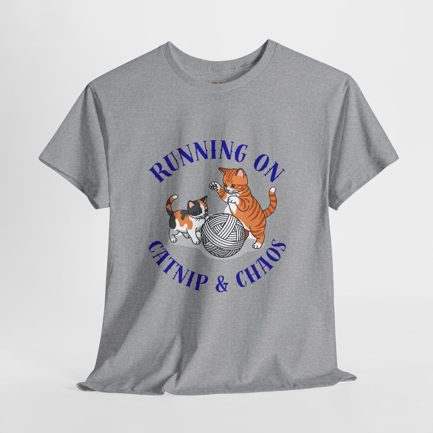 Running on Catnip & Chaos — Tee for Cat Lovers