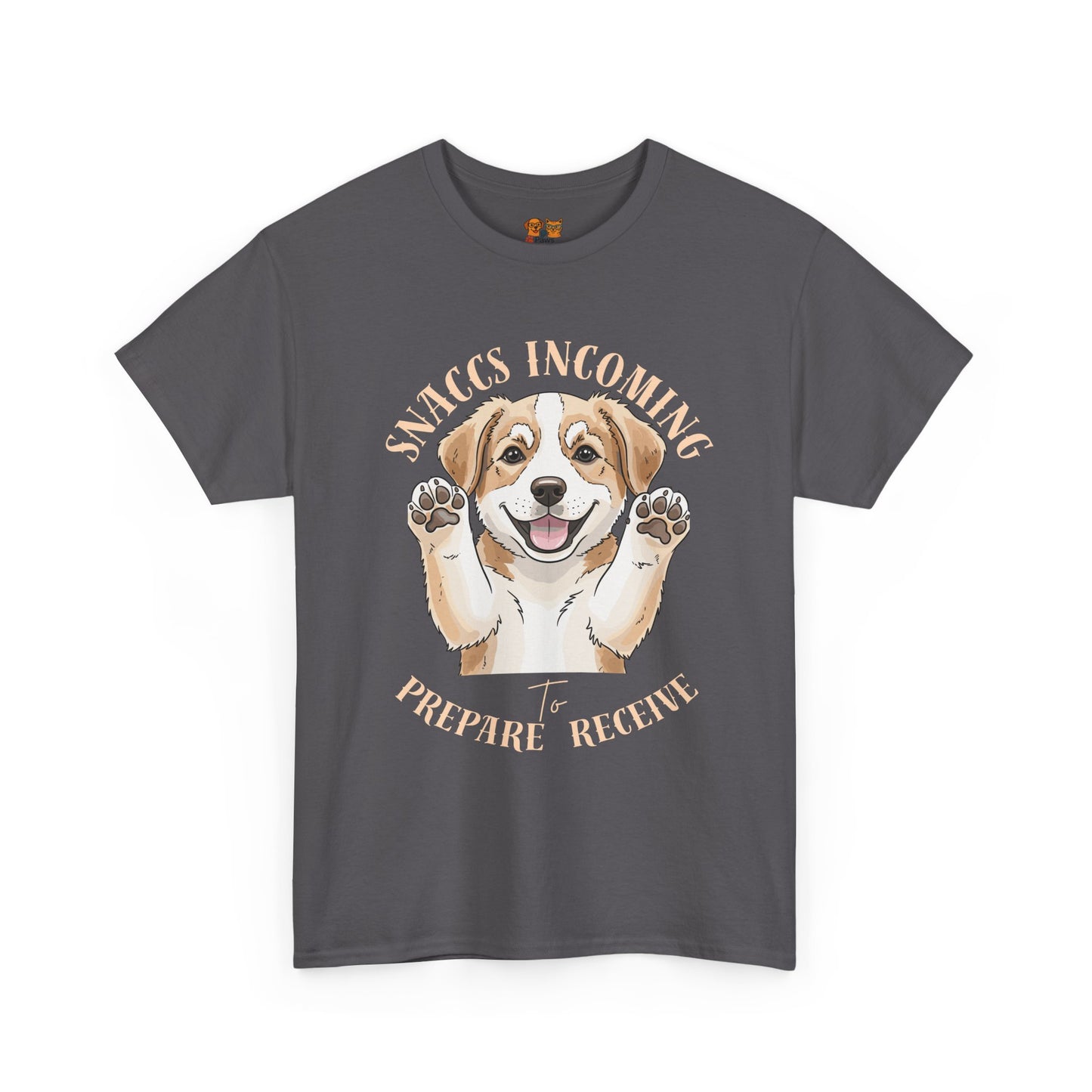 Corgi Puppy Pawprints T‑Shirt — Happy 'Mooorning' Dog Lover Tee