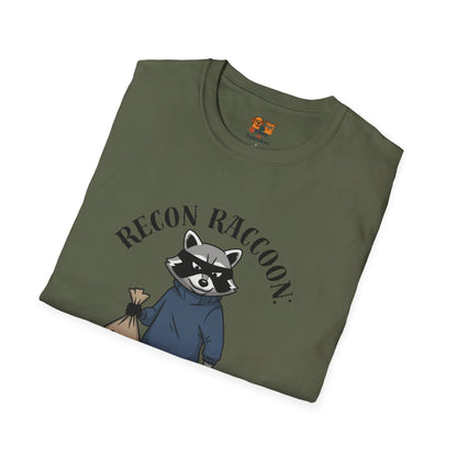 Recon Raccoon T-Shirt — "Loot Secured" Cute Thief Raccoon Graphic Tee
